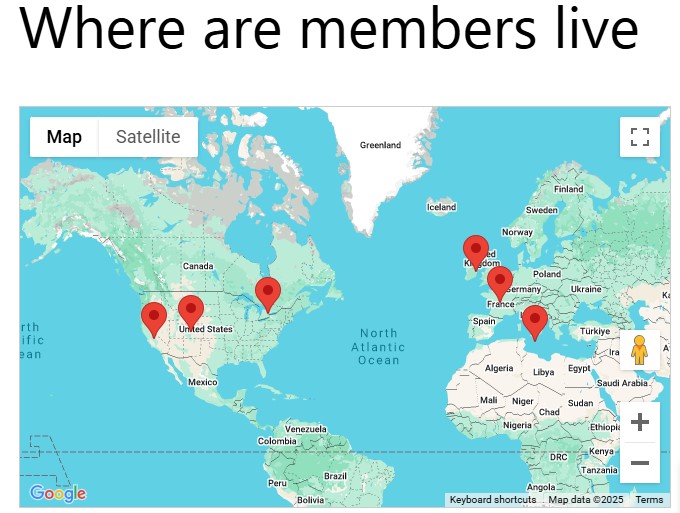 User listing map