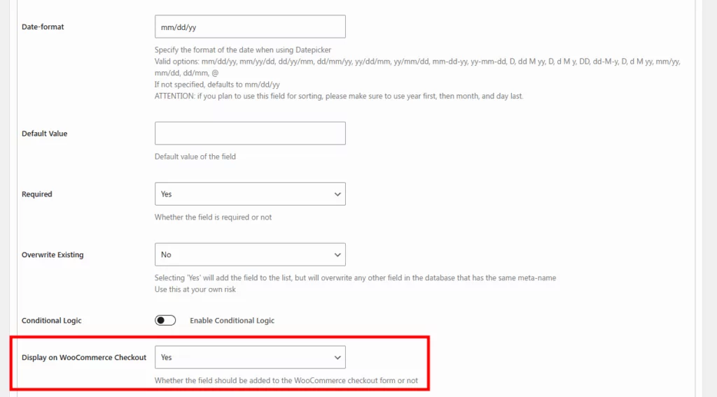 Add custom field to WooCommerce checkout