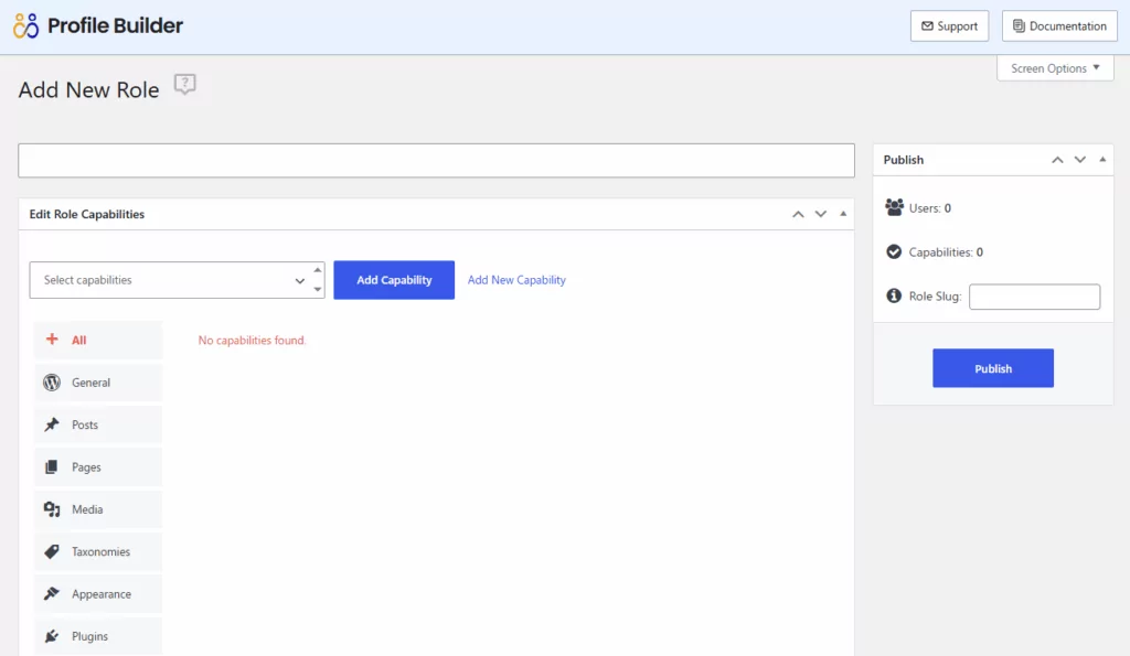 Add new user page