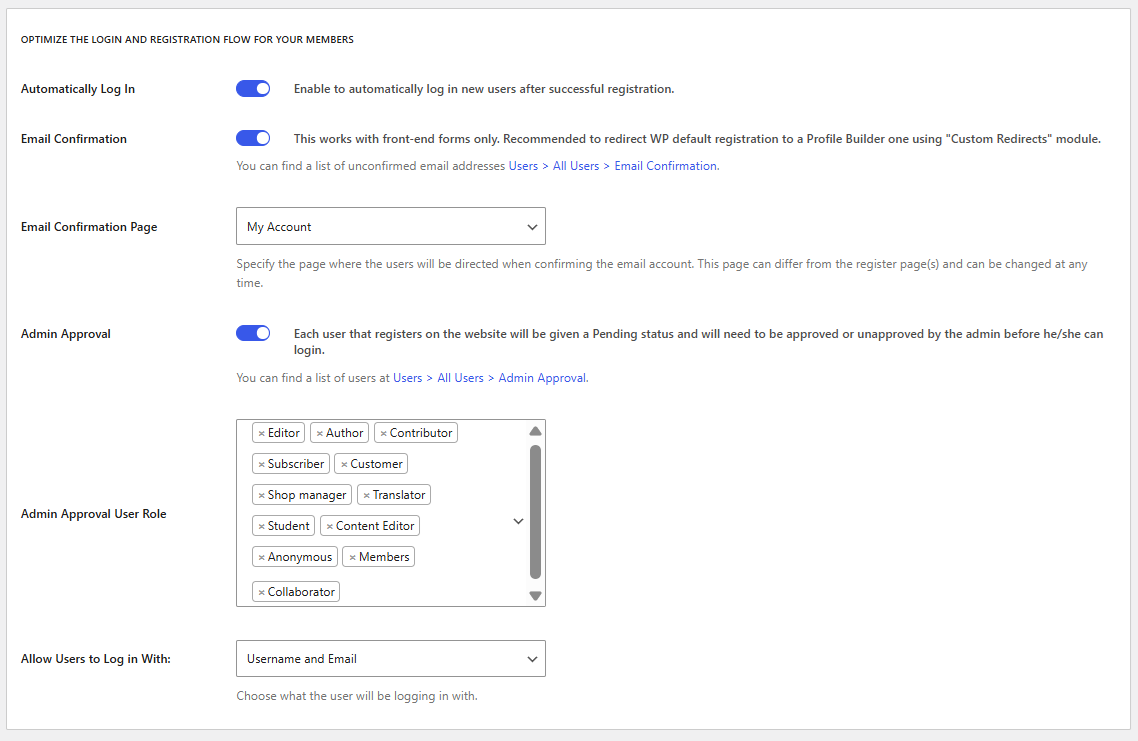 admin approval for user roles