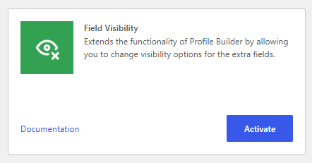 field visibility add-on for profile builder