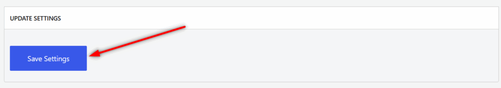 Save settings and changes