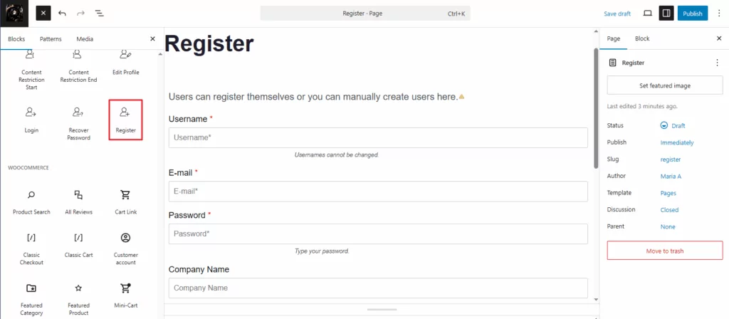 Register block