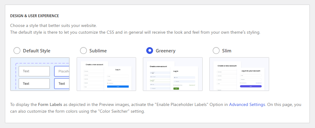 profile builder form templates