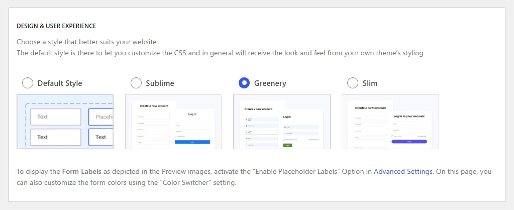 profile builder form templates
