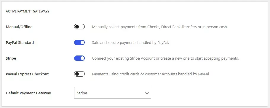 activate payment gateways in Paid Member Subscriptions
