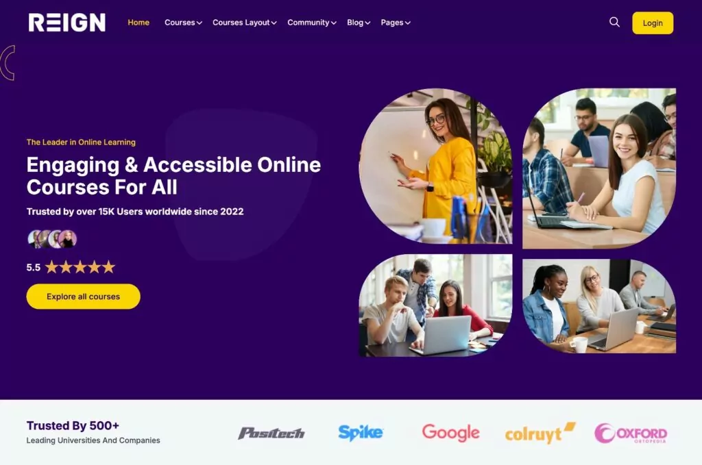 Reign WordPress elearning theme