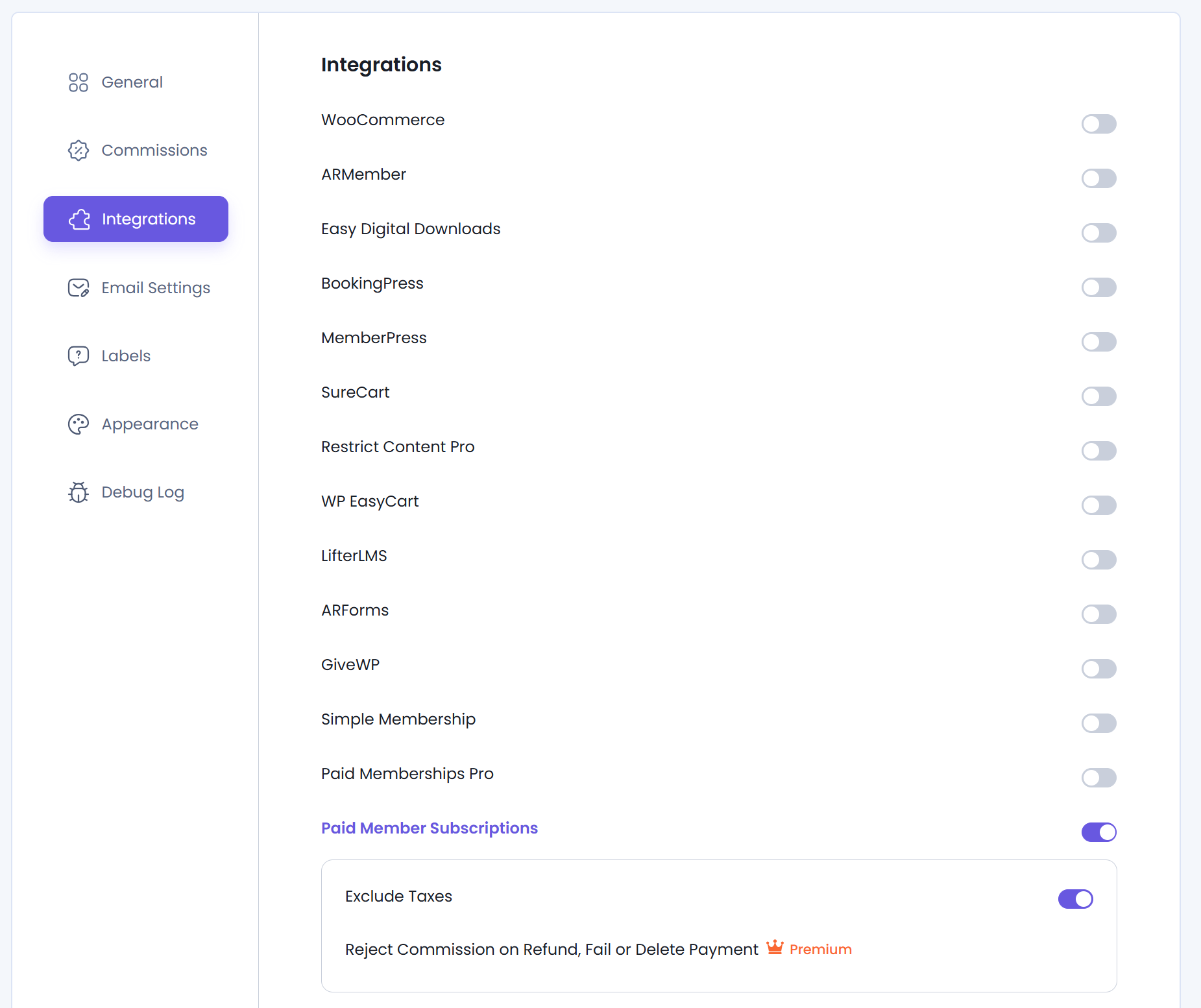 Paid Member Subscriptions - AffiliatePress Integration