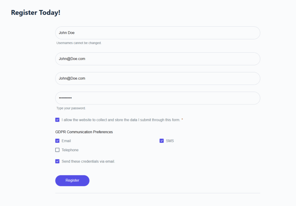 GDPR communication preferences