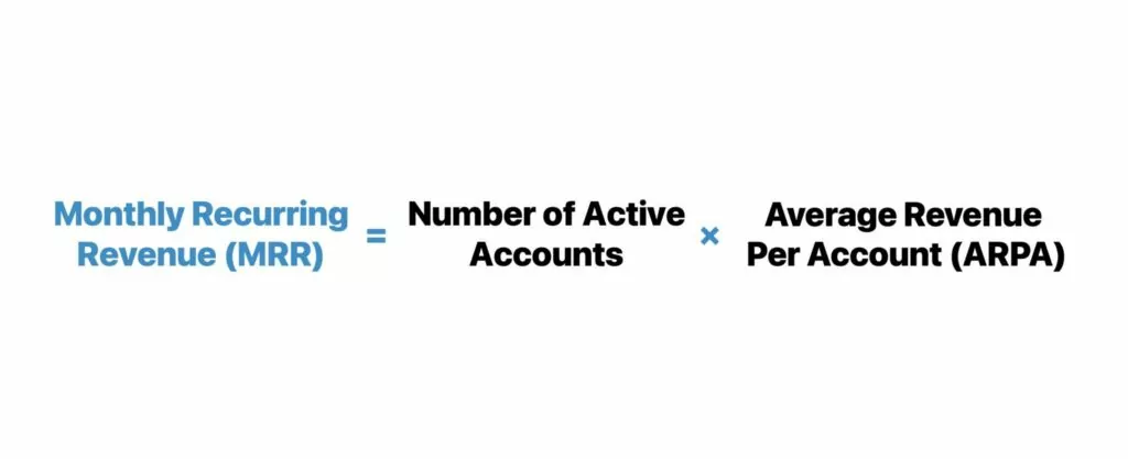 Monthly Recurring Revenue formula