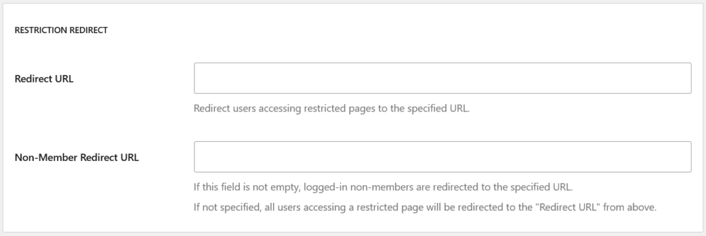 Redirect-based restriction