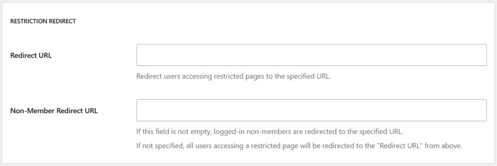 Redirect-based restriction
