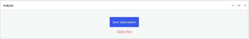 Save Subscription button