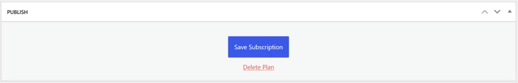 Save Subscription button