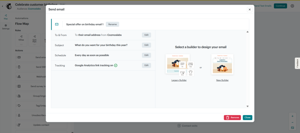 mailchimp email automation template