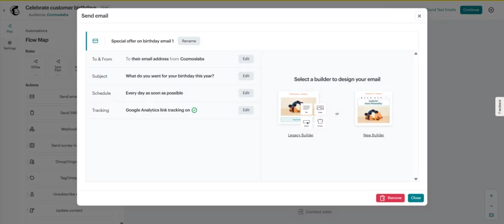 mailchimp email automation template
