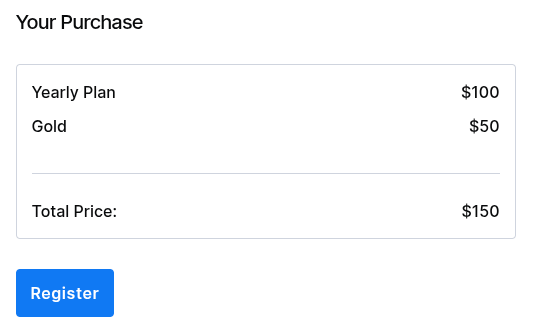 order bumps frontend order summary