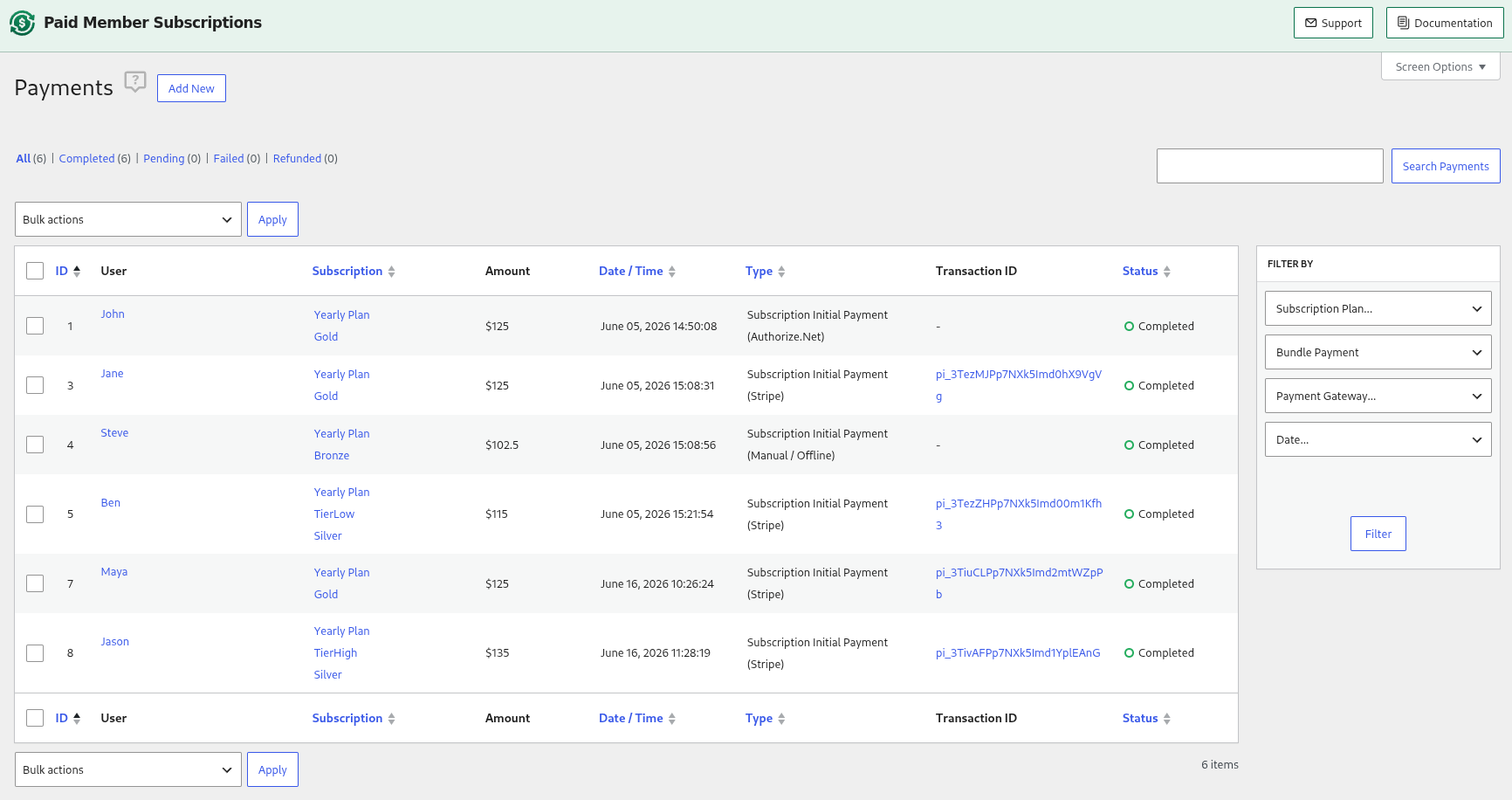order bumps payment page bundle payments filter