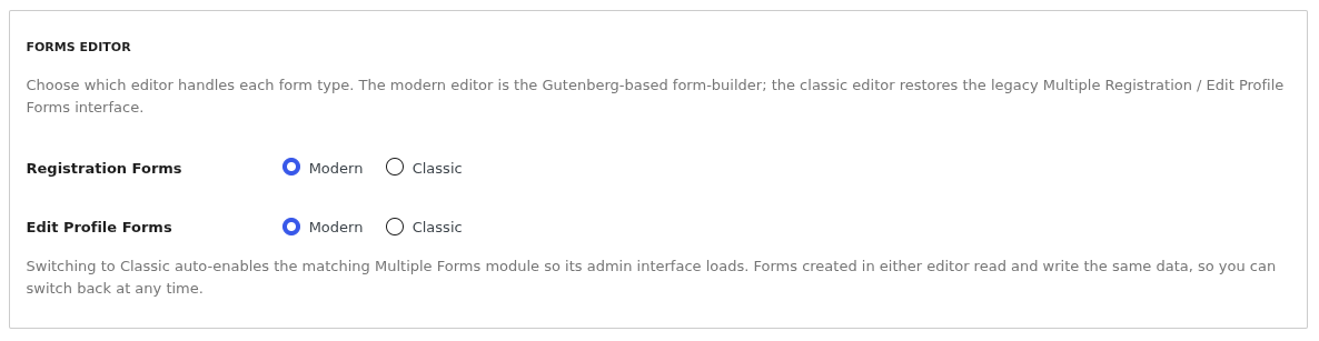 pb advanced settings form builder editor type
