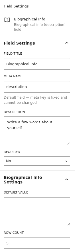 pb field builder field settings sidebar